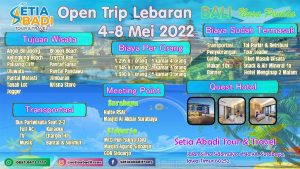 Open Trip Lebaran Bali Nusa Penida 2022