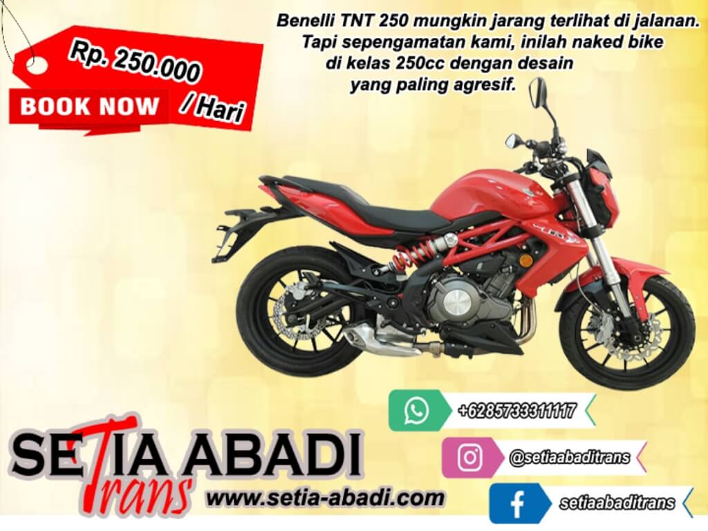 Sewa Motor Beneli TNT 250cc