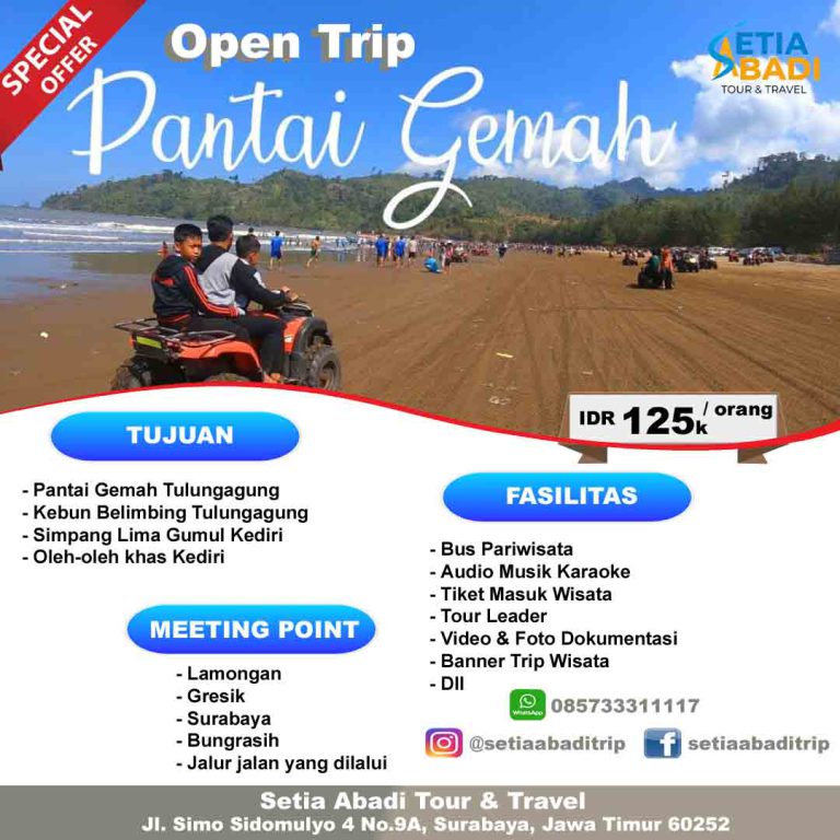 Open Trip Pantai Gemah Setia Abadi 