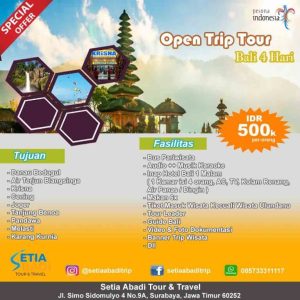 Open Trip Tour Bali 4 Hari