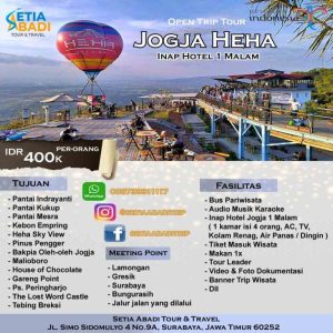 Open Trip Tour Jogja Heha