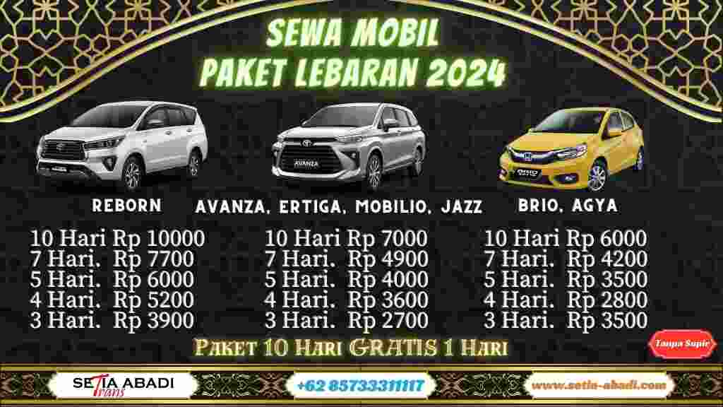 Sewa Mobil Surabaya Paket Lebaran 2024