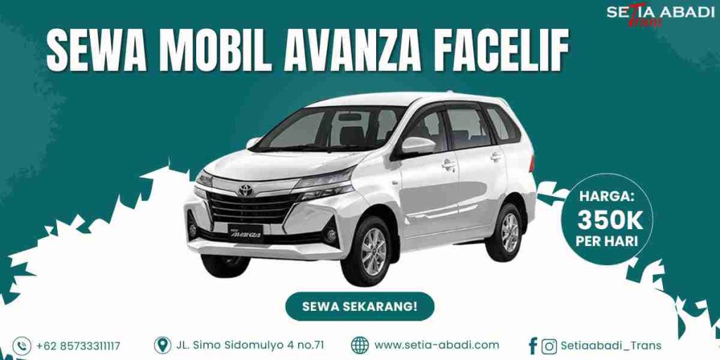 Sewa Mobil Avanza Facelif