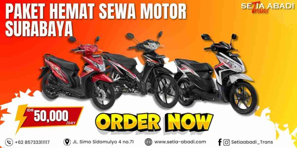 Paket Hemat Sewa Motor Surabaya