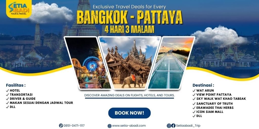Tour Bangkok Pattaya 4 Hari 3 Malam
