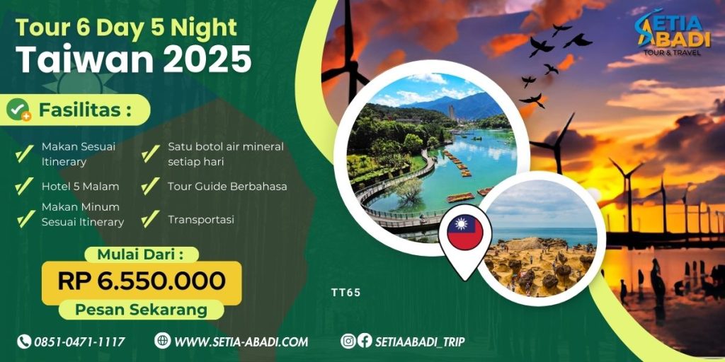 Paket Tour Taiwan 2025 6D5N